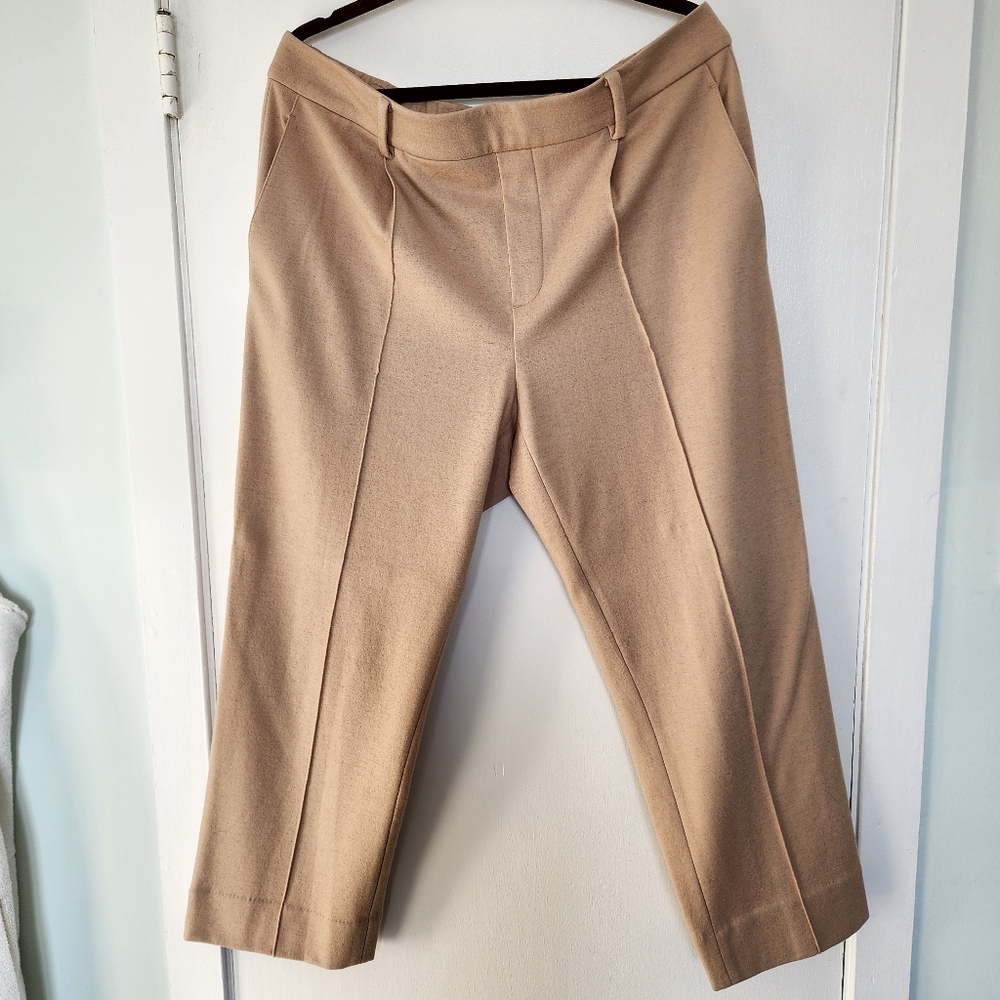 Women's Tailored Cropped Dress Pants - Beige